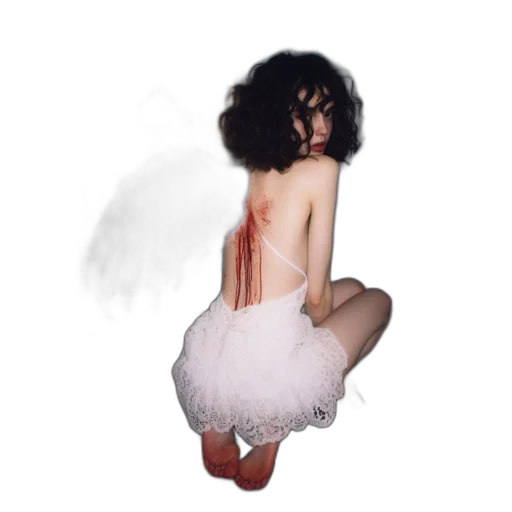 dress, hair, creature, weapon transparent PNG cut-out