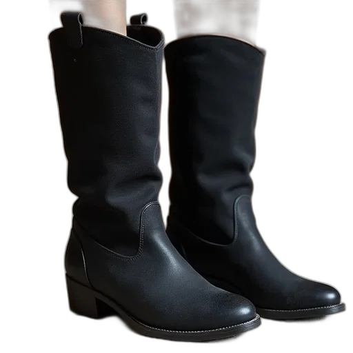 shoes, black, desert, boot transparent PNG cut-out