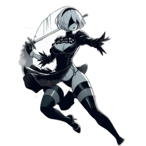 robot, weapon, staff, jacket transparent PNG cut-out