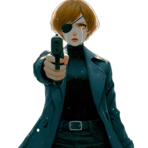 jacket, weapon, staff, concept art transparent PNG cut-out