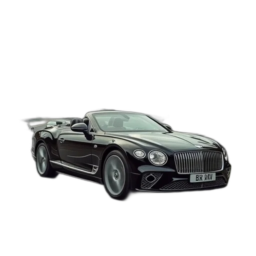 car, 3d render, photorealistic, bentley transparent PNG cut-out