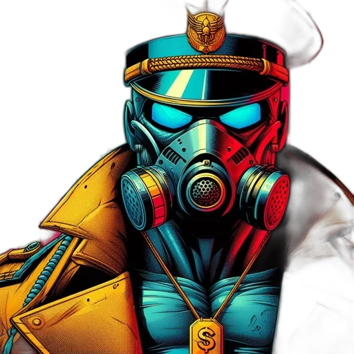 robot, mask, comic book art, concept art transparent PNG cut-out