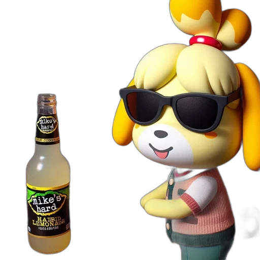 bottle, jacket, animal, 3d render transparent PNG cut-out