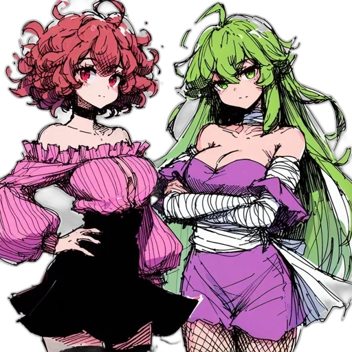 dress, concept art, pixel art, anime transparent PNG cut-out