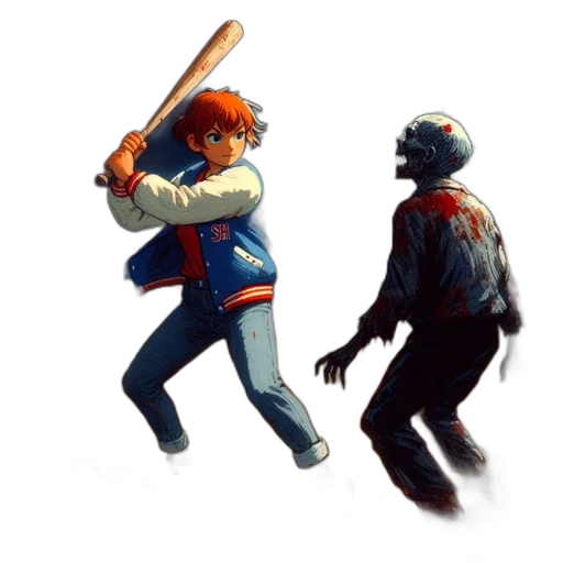 jacket, concept art, pixel art, comic book art transparent PNG cut-out