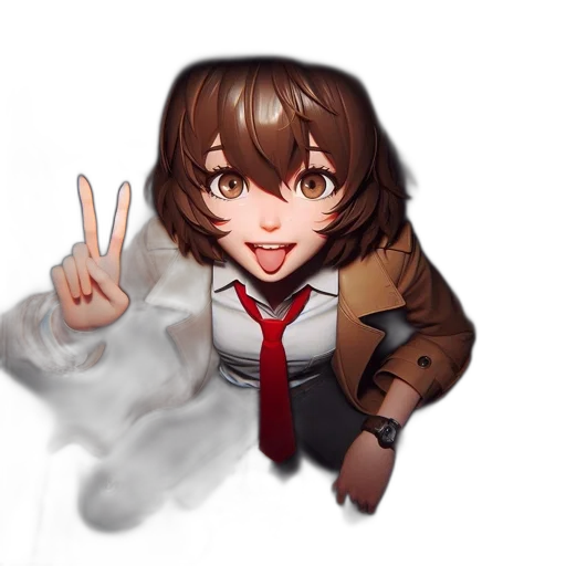 jacket, face, creature, weapon transparent PNG cut-out