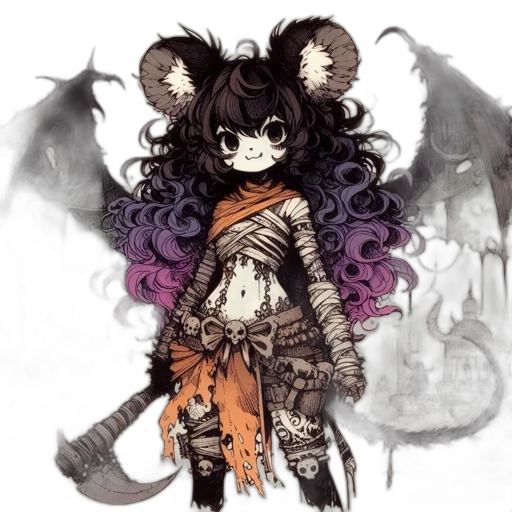dragon, staff, weapon, mask transparent PNG cut-out