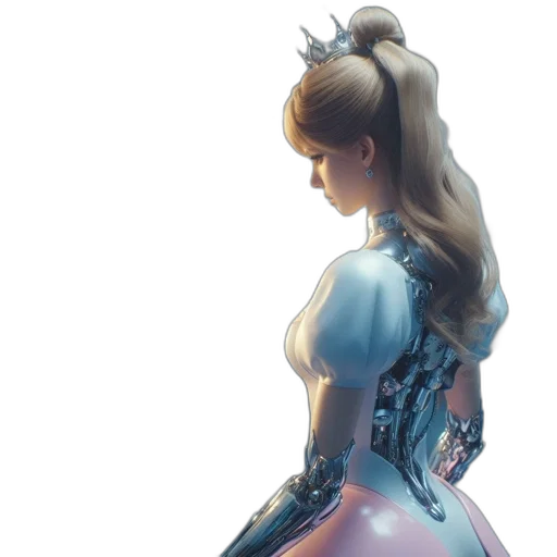 dress, robot, crown, weapon transparent PNG cut-out