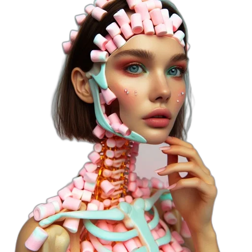 jewelry, robot, dress, face transparent PNG cut-out