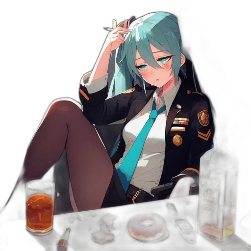 jacket, staff, robot, weapon transparent PNG cut-out