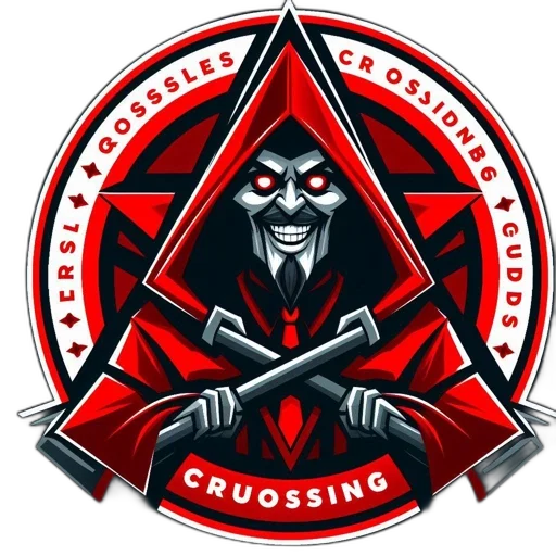 stylized, emblem, features, menacing transparent PNG cut-out