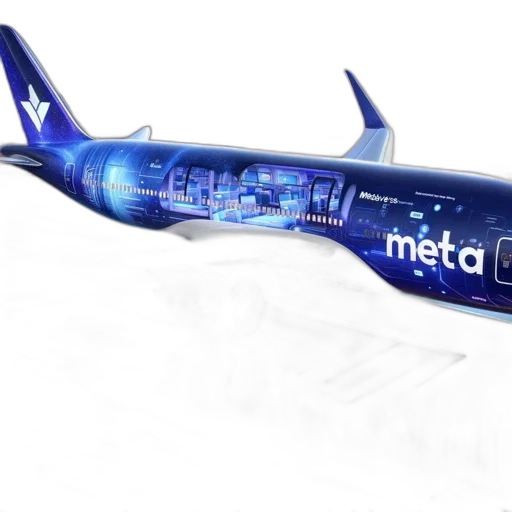 3d render, concept art, futuristic, airplane transparent PNG cut-out