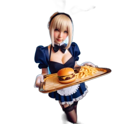 food, dress, robot, photorealistic transparent PNG cut-out