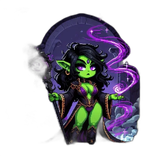 staff, fantasy art, concept art, pixel art transparent PNG cut-out