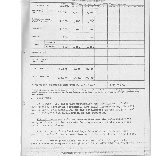 document, titled, direct, costs transparent PNG cut-out