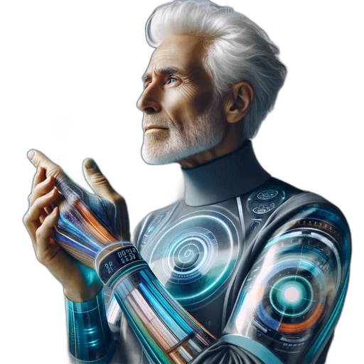 robot, face, concept art, cyberpunk transparent PNG cut-out