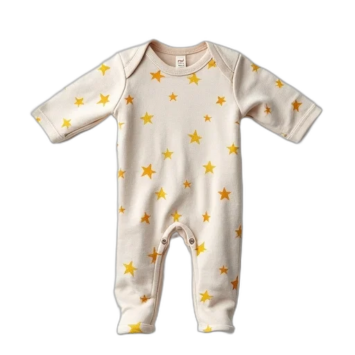 stars, print, baby, bodysuit transparent PNG cut-out
