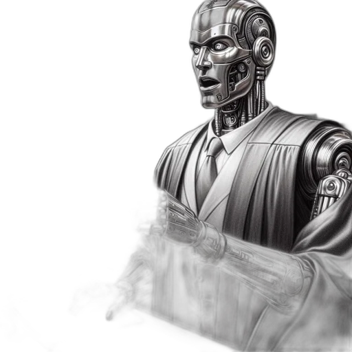 robot, concept art, fantasy art, photorealistic transparent PNG cut-out