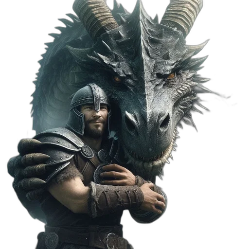 dragon, sword, animal, creature transparent PNG cut-out