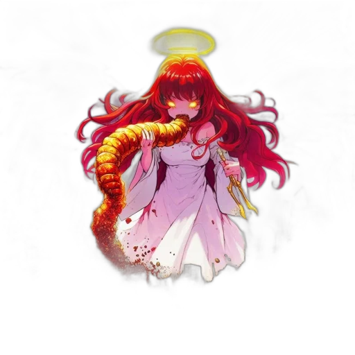 crown, dress, staff, pixel art transparent PNG cut-out