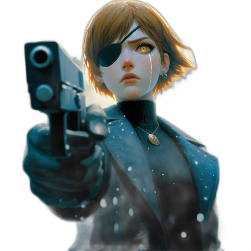 weapon, jacket, staff, concept art transparent PNG cut-out
