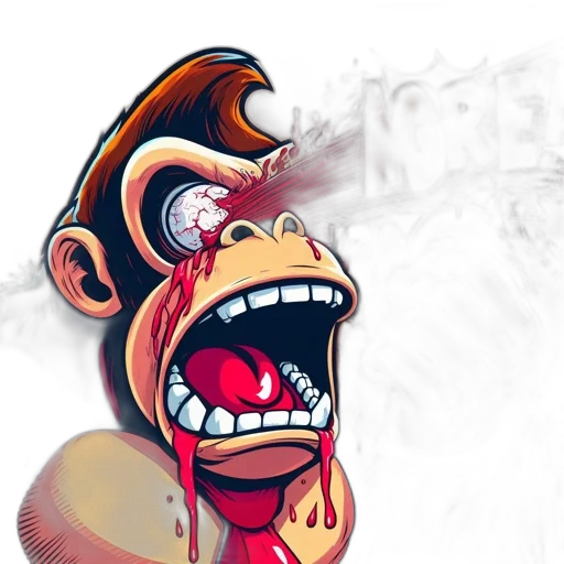 face, creature, concept art, 3d render transparent PNG cut-out