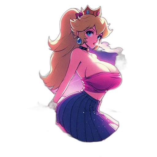 crown, dress, staff, creature transparent PNG cut-out