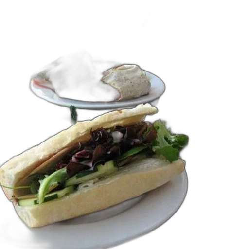 food, photorealistic, 3d render, sandwich transparent PNG cut-out