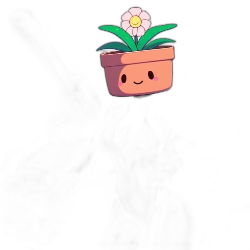 flower, crown, staff, creature transparent PNG cut-out