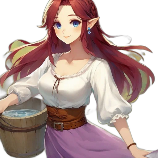 dress, staff, fantasy art, concept art transparent PNG cut-out