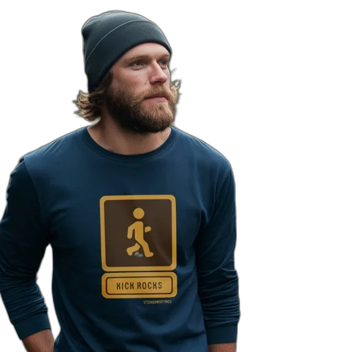 man, blue, shirt, graphic transparent PNG cut-out