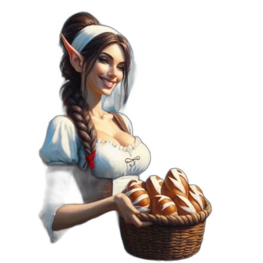 food, staff, dress, fantasy art transparent PNG cut-out