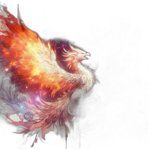 dragon, fantasy art, concept art, watercolor transparent PNG cut-out