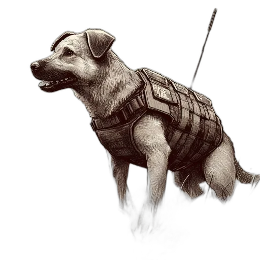 animal, creature, staff, jacket transparent PNG cut-out