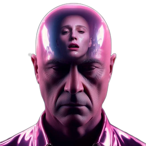 face, robot, mask, cyberpunk transparent PNG cut-out