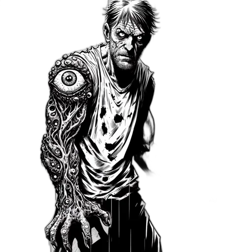 comic book art, concept art, cyberpunk, fantasy art transparent PNG cut-out
