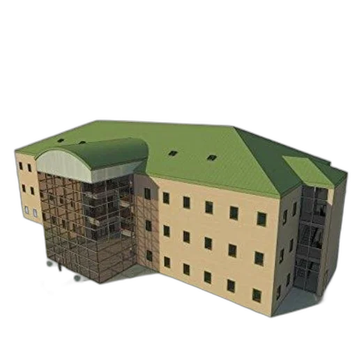 building, 3d render, concept art, photorealistic transparent PNG cut-out