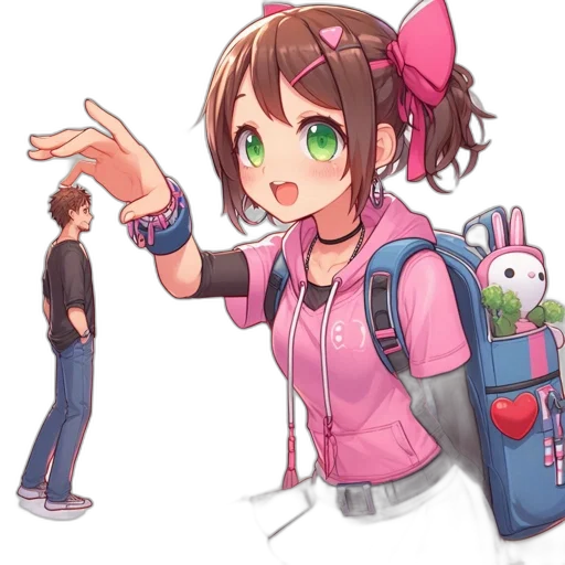 staff, weapon, creature, jacket transparent PNG cut-out