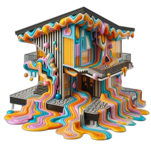 furniture, building, 3d render, concept art transparent PNG cut-out
