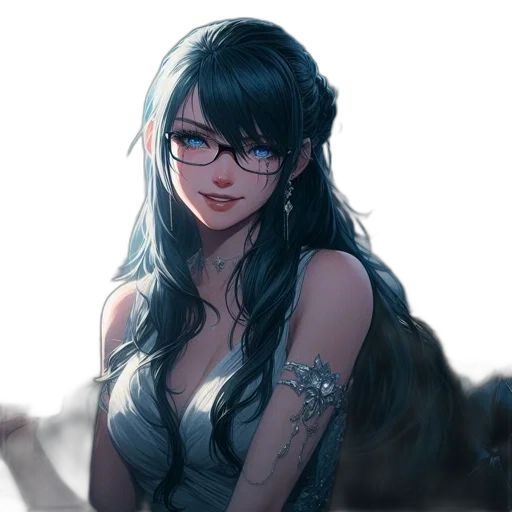 dress, dragon, face, staff transparent PNG cut-out