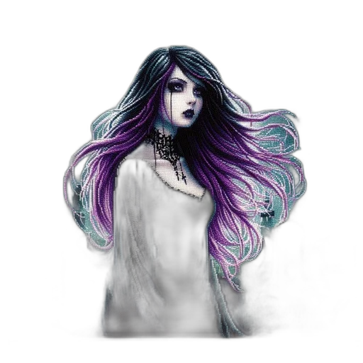 hair, creature, dress, face transparent PNG cut-out