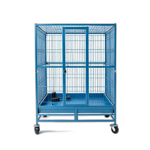furniture, blue, metal, cage transparent PNG cut-out