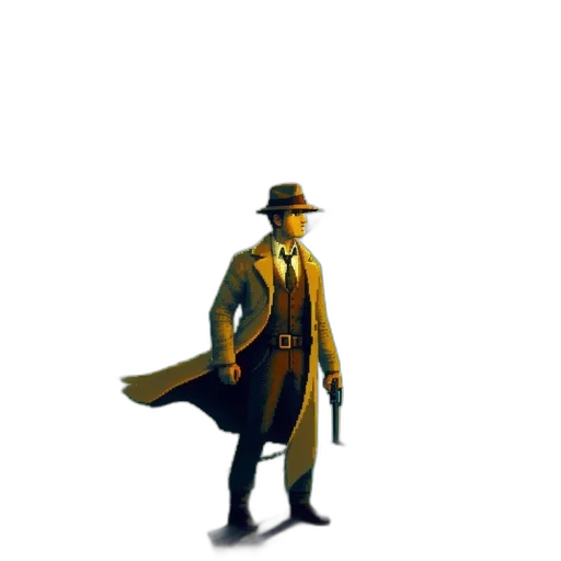 jacket, staff, hat, umbrella transparent PNG cut-out