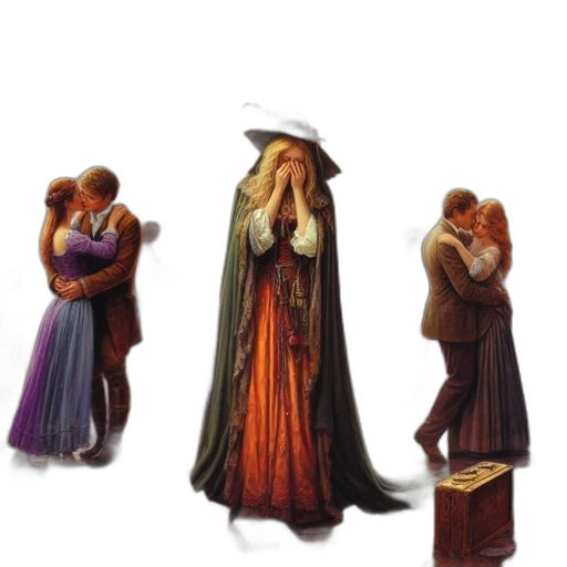 dress, concept art, fantasy art, 3d render transparent PNG cut-out