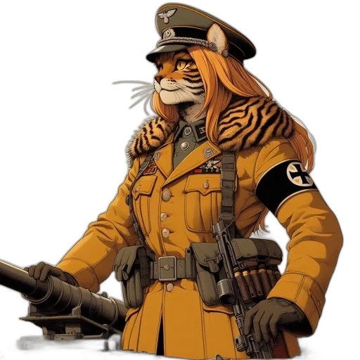 animal, staff, jacket, weapon transparent PNG cut-out
