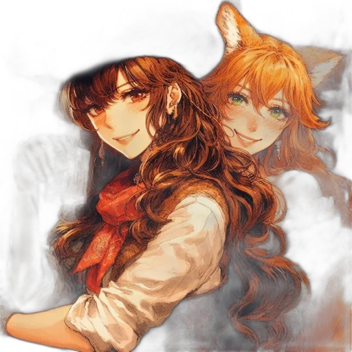 watercolor, anime, fantasy art, oil painting transparent PNG cut-out