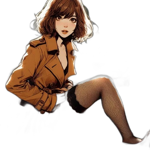 jacket, dress, staff, shoes transparent PNG cut-out