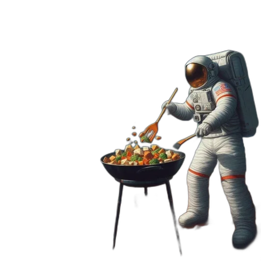 food, robot, concept art, pixel art transparent PNG cut-out