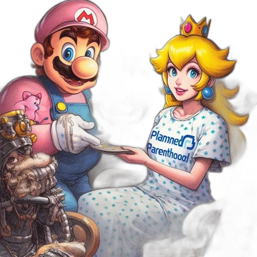 dress, crown, weapon, robot transparent PNG cut-out