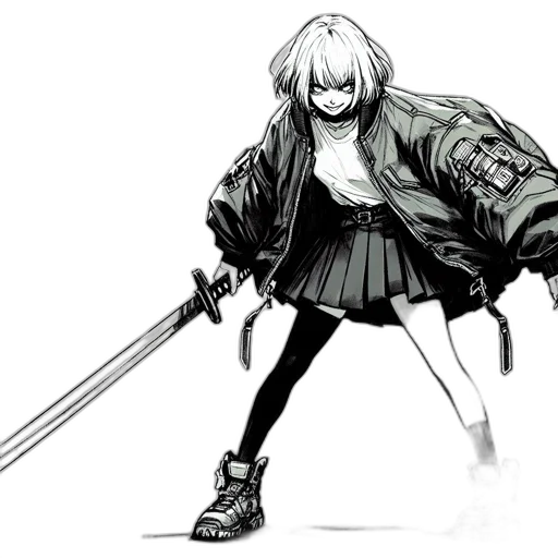 sword, weapon, jacket, staff transparent PNG cut-out